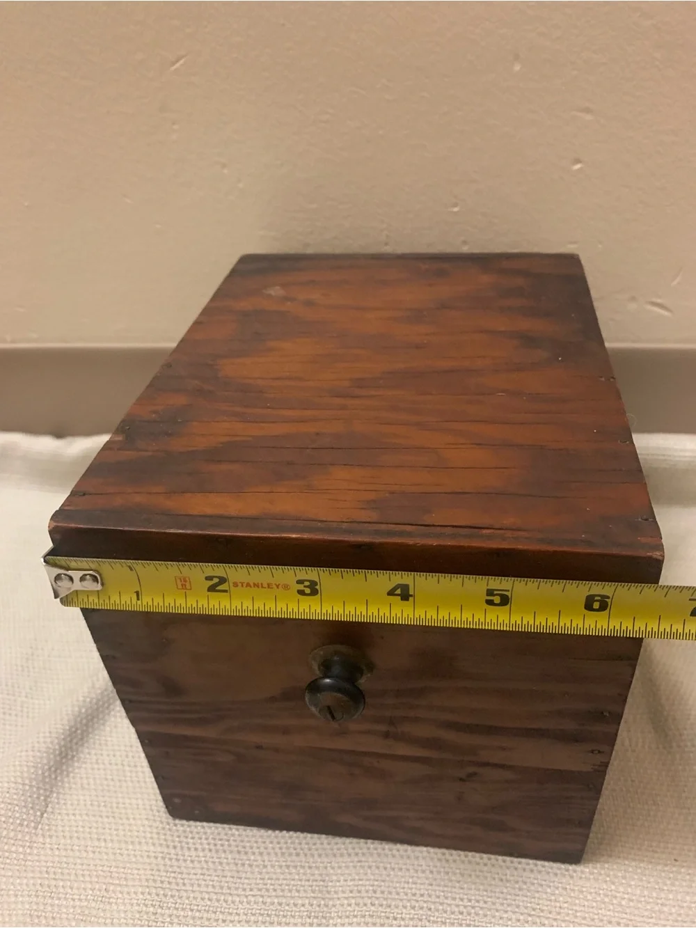Antique Wooden Recipe/Letter Organizer Box Primitive Folk Art 8 Slots Farmhouse
